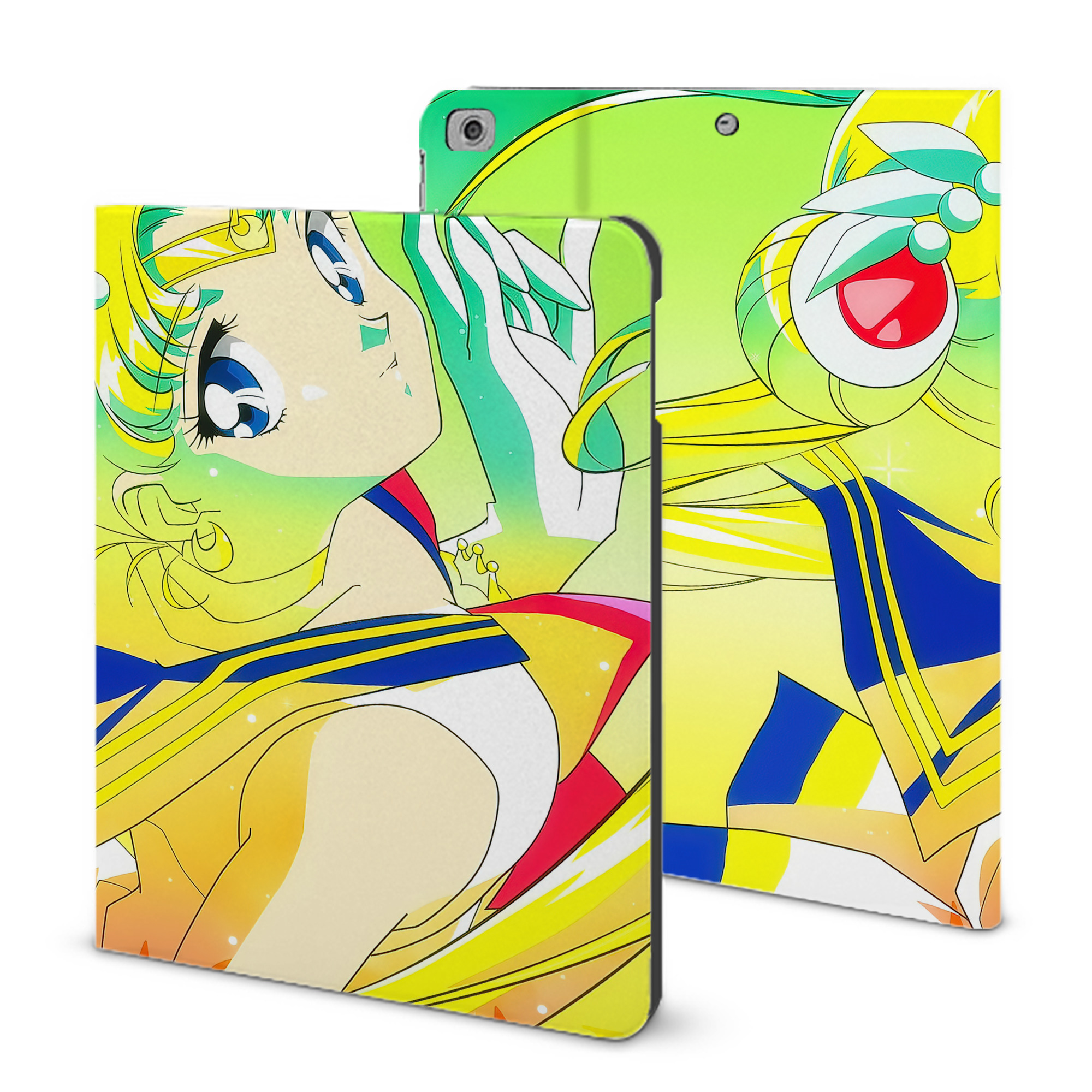 （画像用） 美少女戦士セーラームーン Sailor Moon IPad ケース ブック型 PUレザー TPU 耐衝撃 軽量 薄型 ペン収納なし 全面保護 IPad 各モデル対応
